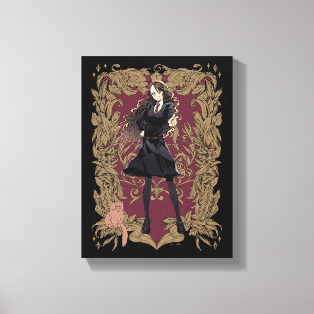 Anime Hermione Granger Ornate Frame Canvas Print (Front)