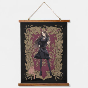 Anime Hermione Granger Ornate Frame Hanging Tapestry