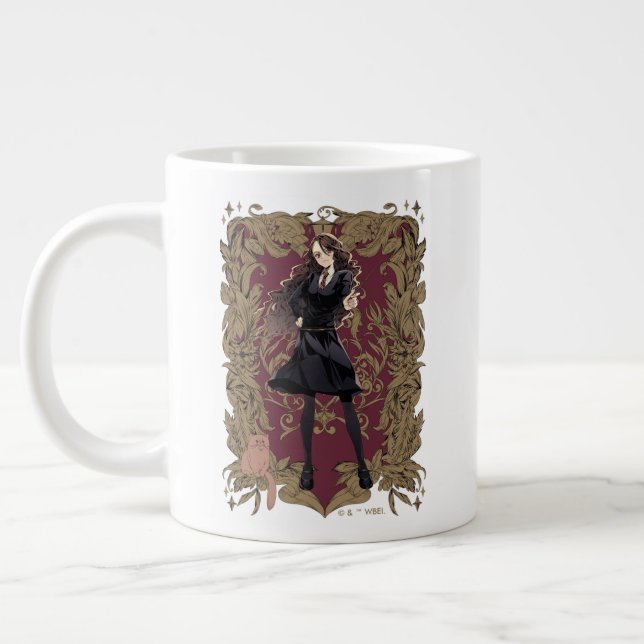 Anime Hermione Granger Ornate Frame Large Coffee Mug (Left)