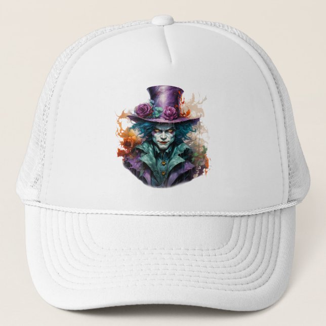 Anime Horror Clown Trucker Hat (Front)