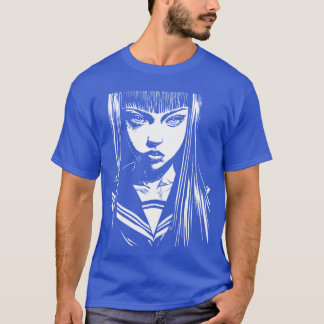 Anime Horror Girl Aesthetic Soft Grunge Waifu Japa T-Shirt