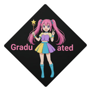 Anime-Inspired Graduation Cap Topper   Custom 