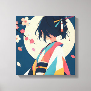 Anime Inspired Series 7 Blossom Whisper Canvas Print