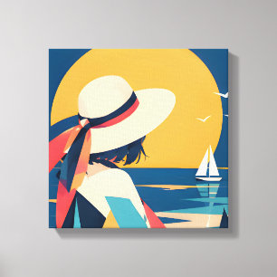 Anime Inspired Series 9 Beyond the Blue Canvas Print
