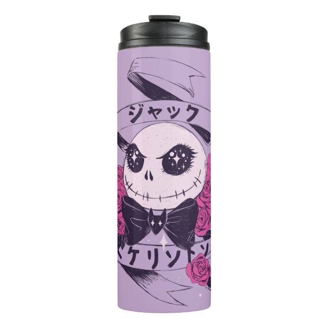 Anime Jack Skellington & Roses Illustration Thermal Tumbler (Front)