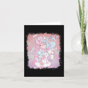 Anime Kawaii Girl Aesthetic Pastel Soft Waifu Japa Card