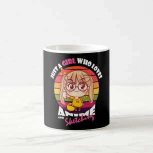 Anime Kawaii Girl for Anime & Sketching Lover Coffee Mug