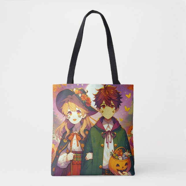 Anime Kid's in Halloween Costumes Tote Bag (Front)