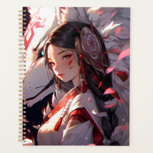 Anime Kitsune Girl Cute Fox Fantasy Art Planner