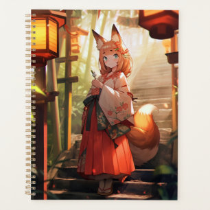 Anime Kitsune Girl Cute Fox Fantasy Art Planner