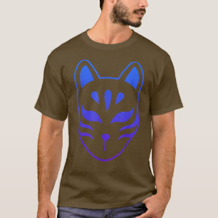 anime kitsune retro vintage mask, japanese fox  (1 T-Shirt