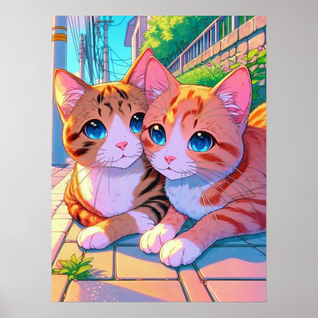 Anime Kittens Poster (Front)
