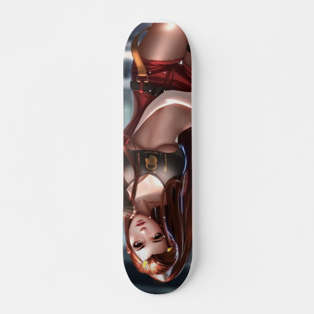 Anime long hair hot design skateboard (Front)