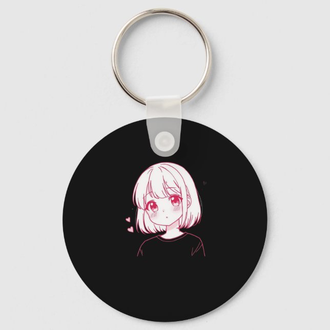 "Anime Love Vibes" Keychain (Front)