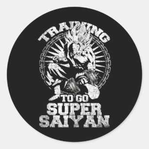 Anime Lover Bodybuilder Funny Workout Fitness Gym  Classic Round Sticker