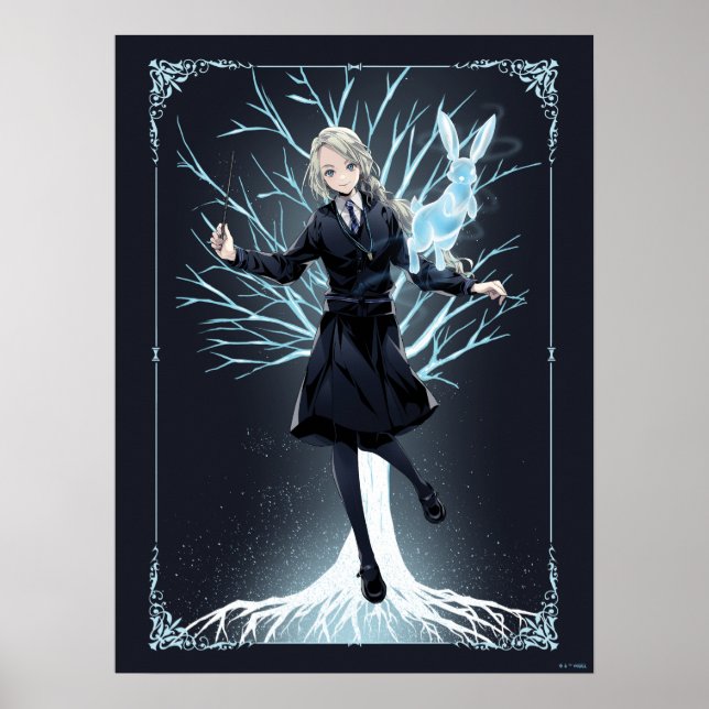 Anime Luna Lovegood's Rabbit Patronus Poster (Front)