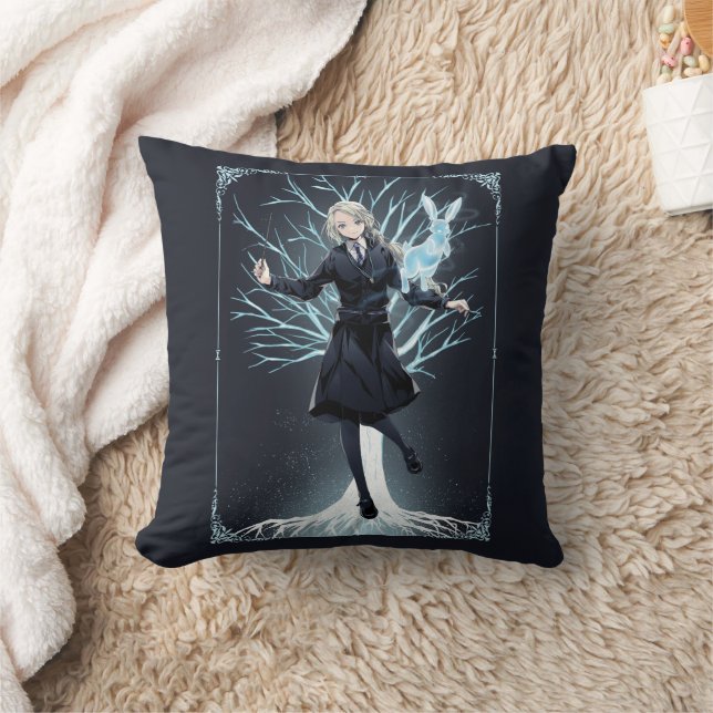 Anime Luna Lovegood's Rabbit Patronus Throw Pillow (Blanket)