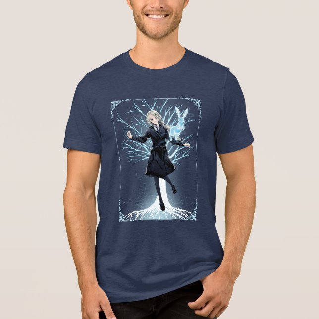 Anime Luna Lovegood's Rabbit Patronus Tri-Blend Shirt (Front)