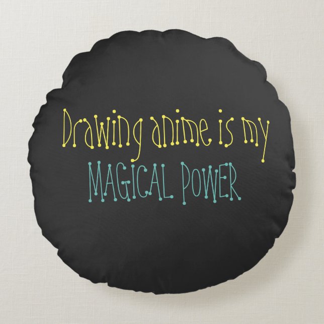 Anime Magic- Round Pillow (Front)