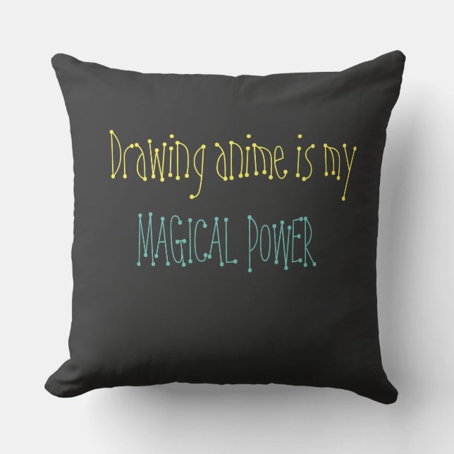 Anime Magic- Throw Pillow (Front)