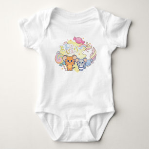 Anime Magical Candyland with Jerry and Tuffy Baby Bodysuit