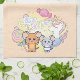 Anime Magical Candyland with Jerry and Tuffy Kitchen Towel