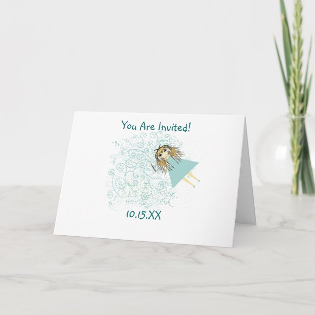 Anime Magical Days Fairy Birthday Party Thank You Card (Front)