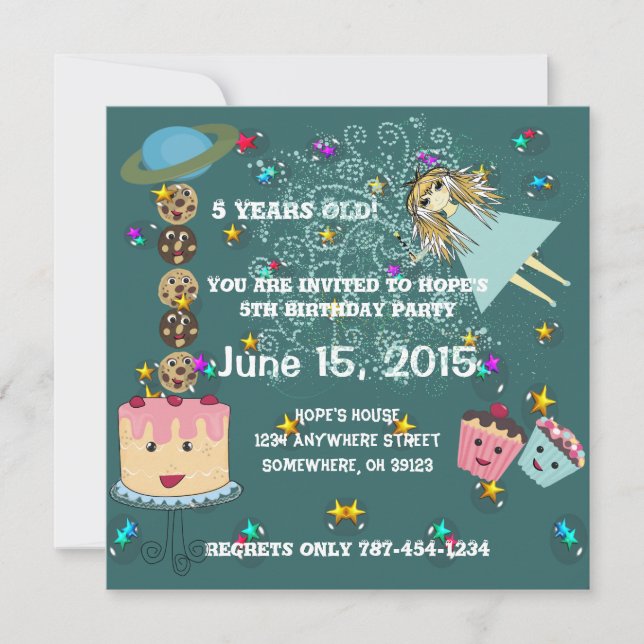 Anime Magical Days Invitation  Birthday T-Shirts, (Front)