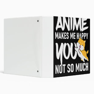 Anime Makes Me Happy, Cute Shiba Inu Anime Cosplay Binder