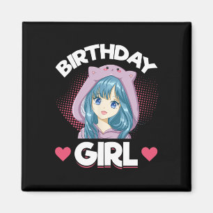 Anime Manga Birthday Girl Birthday  Magnet