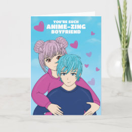 Anime Manga Couple Boyfriend Carte Saint Valentin