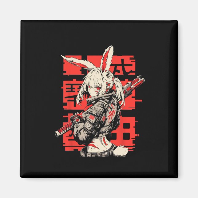 Anime Manga Cyberpunk Aesthetic Techwear Harajuku  Magnet (Front)