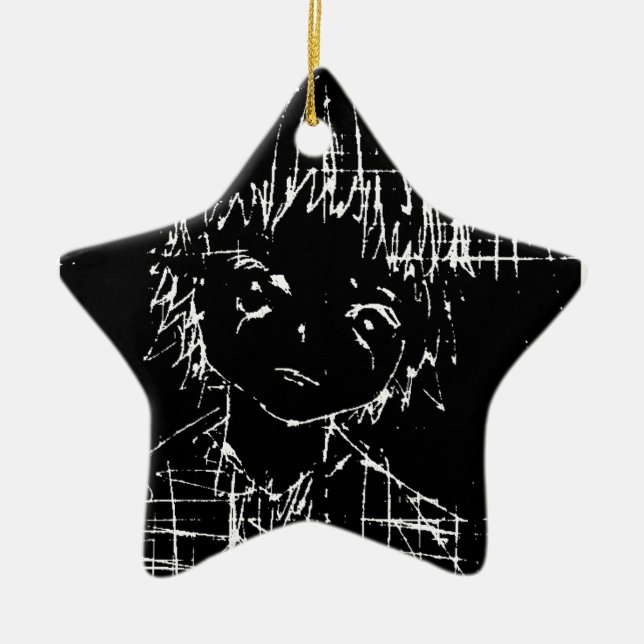 anime manga everyday black project ceramic ornament (Front)