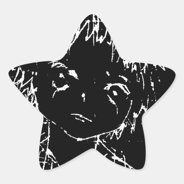 anime manga everyday black project star sticker (Front)