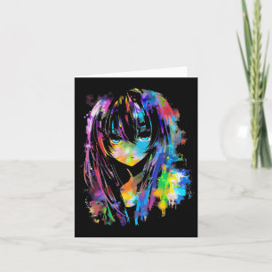 Anime Manga Graphic Colourful Art Anime  Card