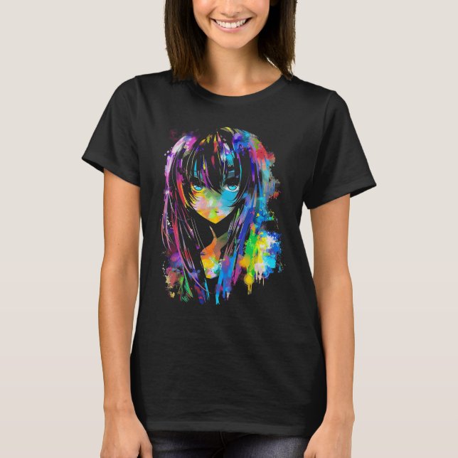 Anime Manga Graphic Colourful Art Anime  T-Shirt (Front)