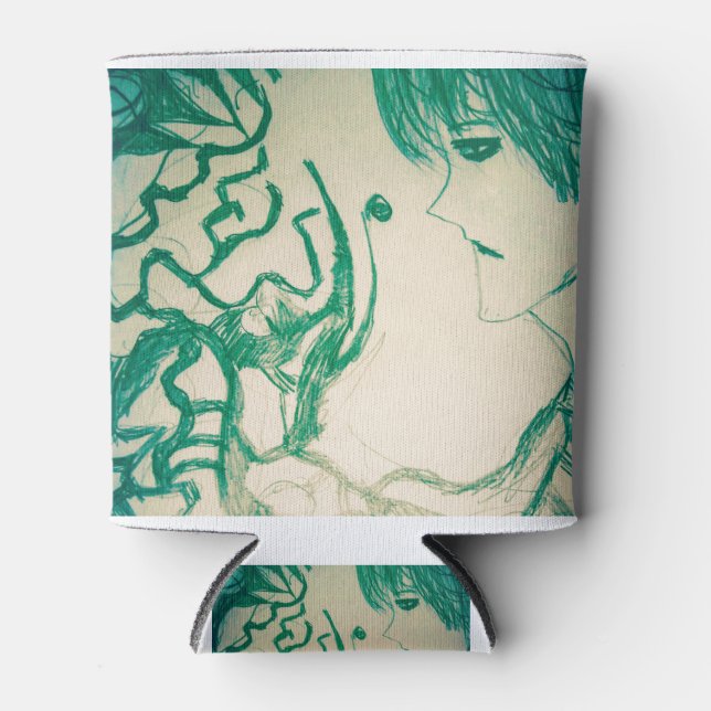 anime manga green monster yaei  can cooler (Front)