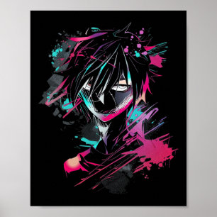 Anime Manga Motif Abstract Illustration Anime  Poster