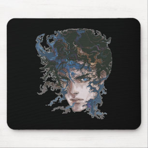 Anime Manga Motif Blue-eyes Art Anime  Mouse Pad