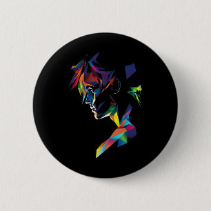 Anime Manga Motif Colourful Artwork Anime 2 Inch Round Button