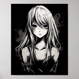Anime Manga Motif Pixel Art Anime  Poster
