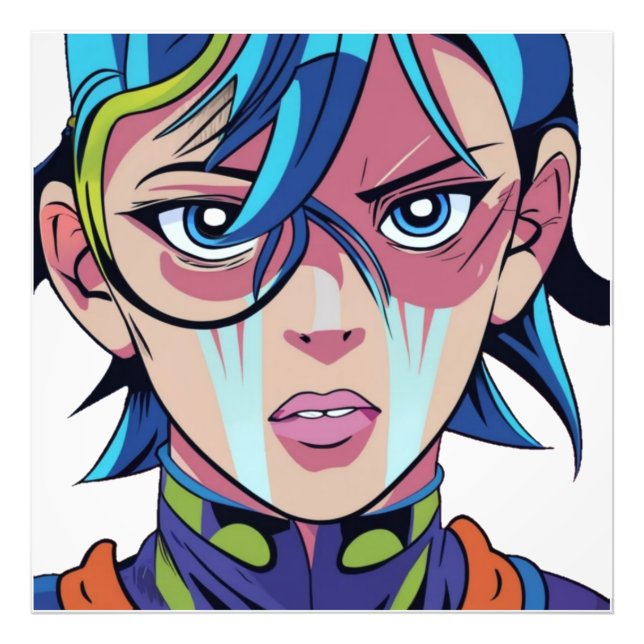 Anime manga pop art lovers pop lovers cartoon photo print (Front)