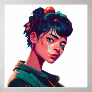 Anime manga pop art lovers pop lovers cartoon poster