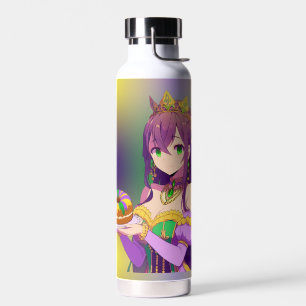 Anime Mardi Gras King cake Water Bottle