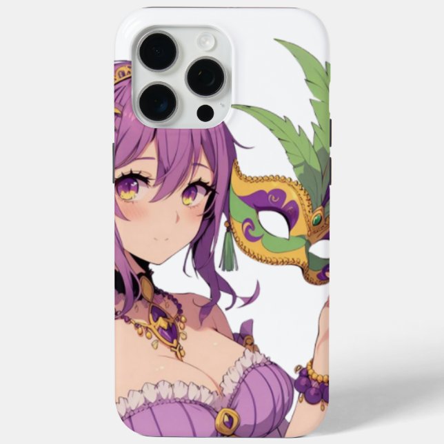 Anime Mardi Gras mask Case-Mate iPhone Case (Back)