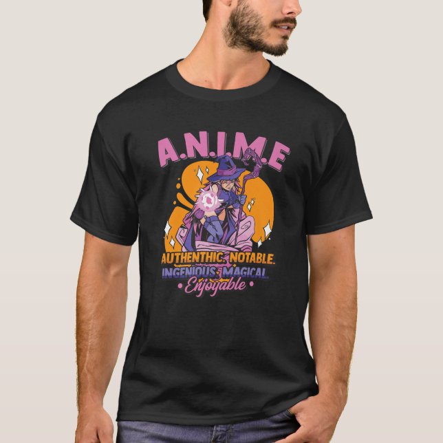 Anime Meaning Authenthic Notable Ingenious Magical T-Shirt (Front)