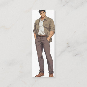 Anime Men Zaddy Mini Business Card