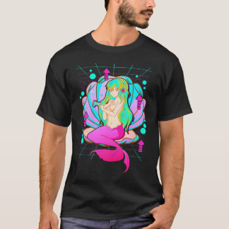 Anime Mermaid Gamer Pastel Theme Vaporwave         T-Shirt