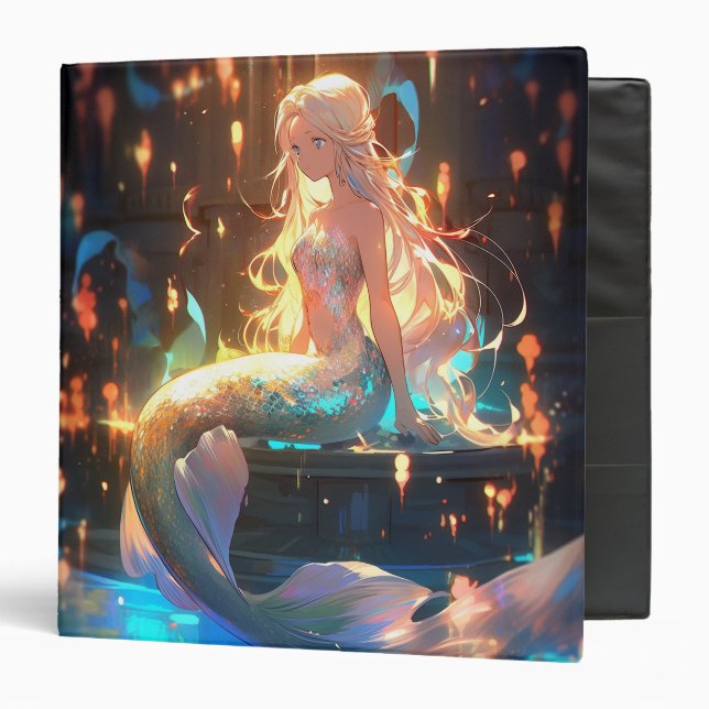 Anime Mermaid Girl Fantasy Art Binder (Front/Inside)