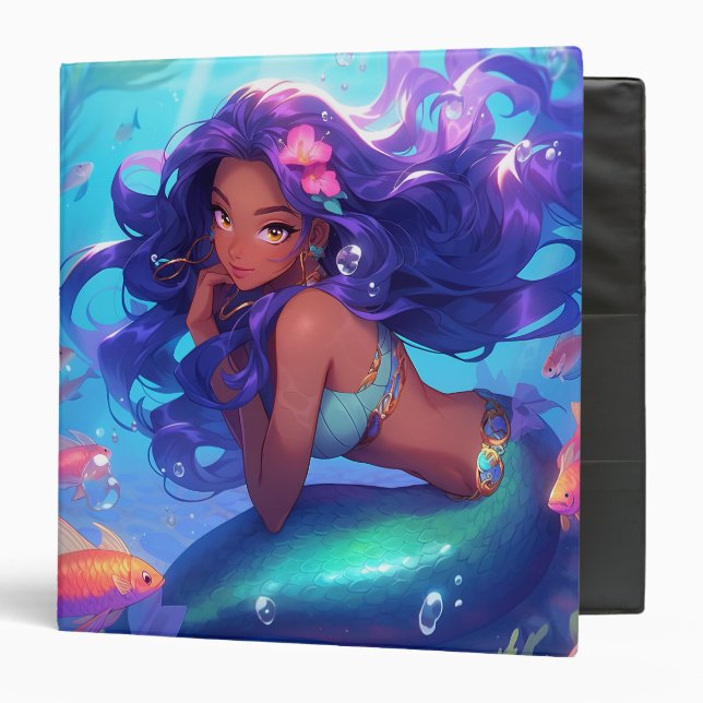 Anime Mermaid Girl Fantasy Art Binder (Front/Inside)